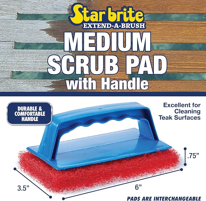 STAR BRITE Medium Red Scrub Pad - Image 2