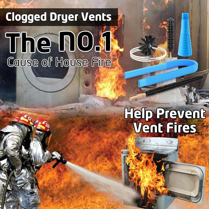 22-Piece 60-Feet Dryer Vent Cleaner Kit, Dryer Vent Cleaning Kit Lint Remover - Image 7
