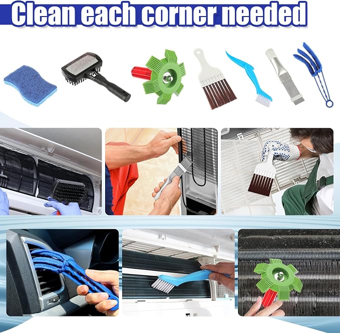 BOJACK Air Conditioner Fin Cleaner kit, Brush Condenser Ac Coil Brush Cleaner - Image 3