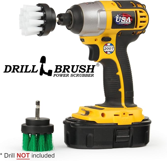 Drill Brush - Grout Cleaner - 2-inch Diameter Round Spin Brush Set - Kitchen - Image 4