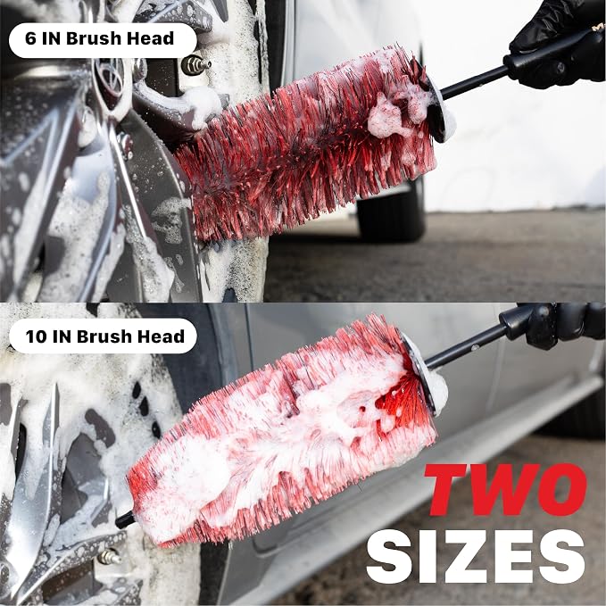 Maxshine 6” Universal Bristle Wheel & Rim Brush – Short PP Handle - Image 6
