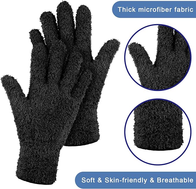 Patelai 3 Pairs Microfiber Plant Dusting Gloves Leaf Cleaning Gloves - Image 6