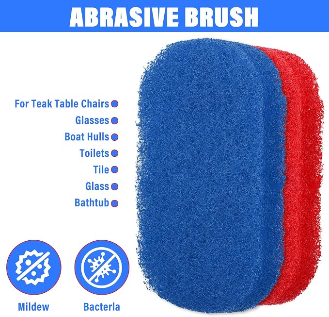 12 Pack Handled Scrubber Set, Non-Scratch Reusable Scouring Pads - Image 3