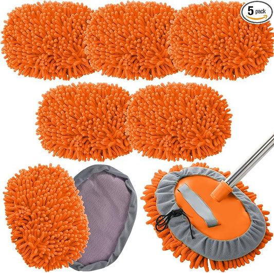 Layhit 5 Pcs Car Wash Mitt Set, Brush Not Included, Microfiber Mitt Cleaning by ShungLan