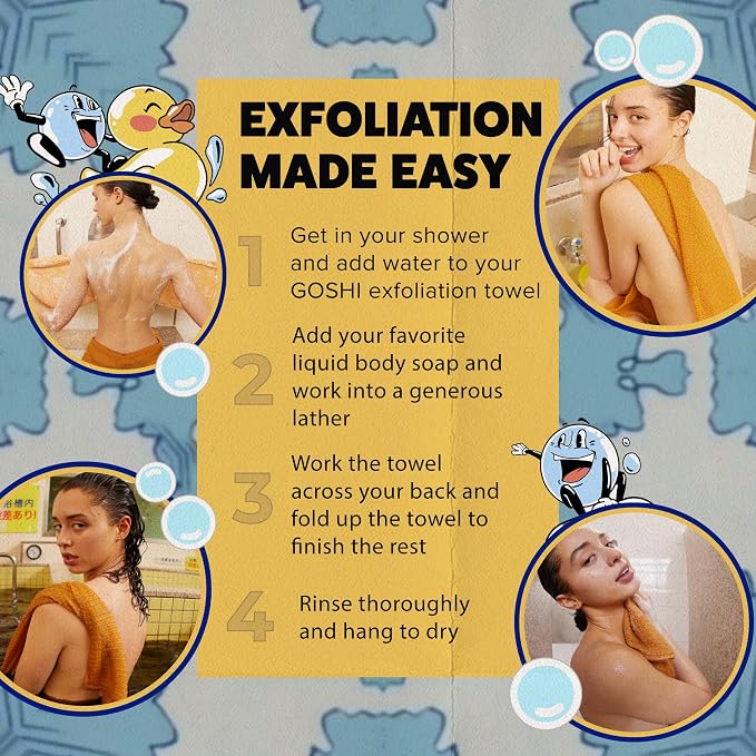 GOSHI Exfoliating Shower Towel - Image 7