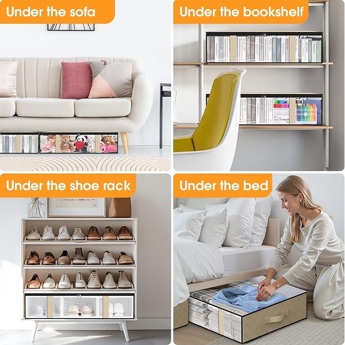 StorageRight Under Bed Storage Bins, Breathable Organizer - Image 6