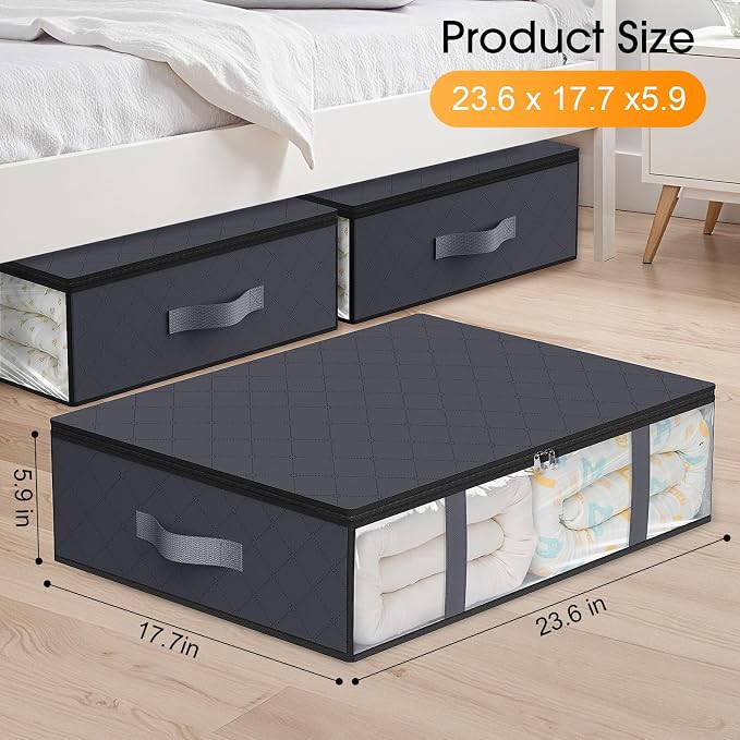 StorageRight Under Bed Storage Bins, Breathable Organizer - Image 2