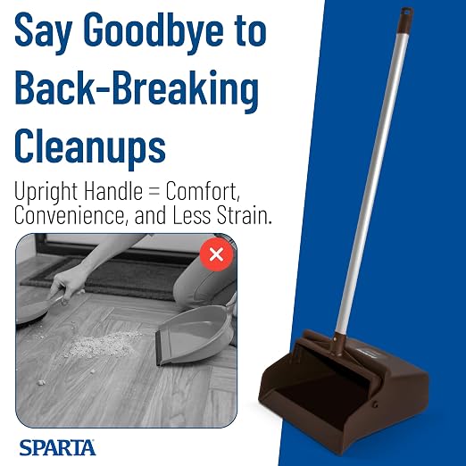 SPARTA Upright Dustpan with Aluminum Handle Serrated Edge - Image 5