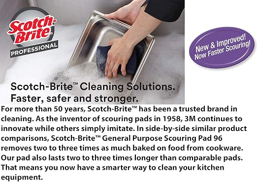 Scotch-Brite General Purpose Scouring Pads 105, 4.5" x 6" Cleaning Scrub Pads - Image 6