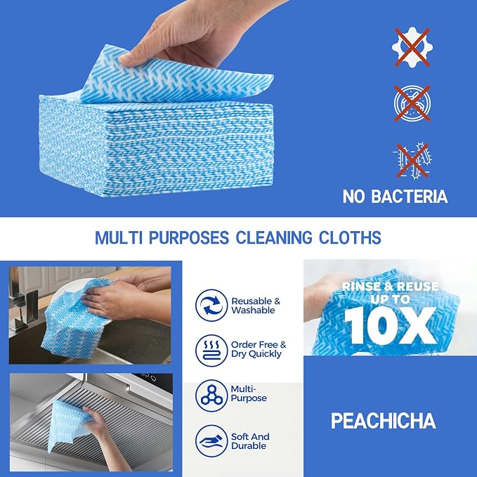 Reusable Cleaning Towels, Disposabel Dry Kitchen Wipes, Dish Cloths, Dry Quickly - Image 7
