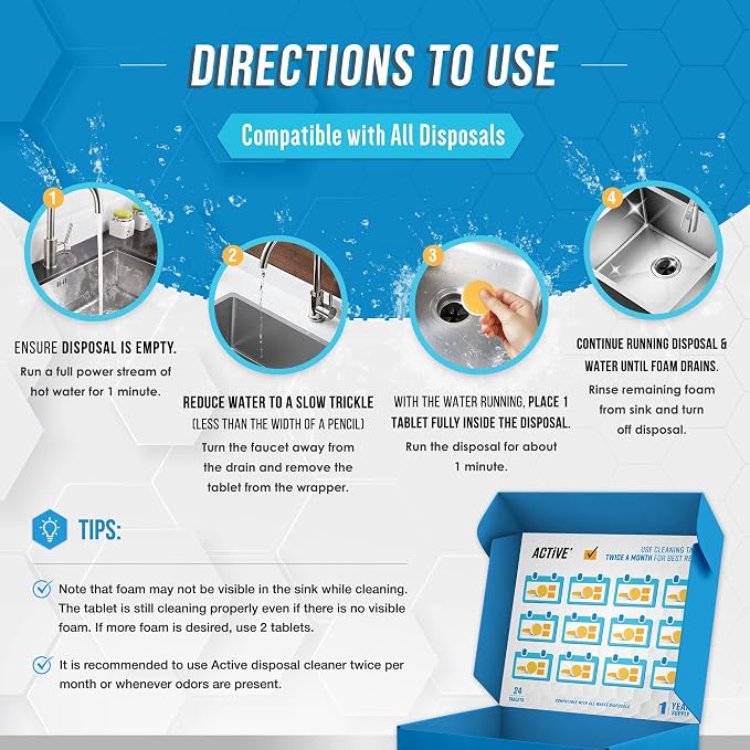 Washing Machine Dishwasher & Disposal Cleaning Tablets - Image 7