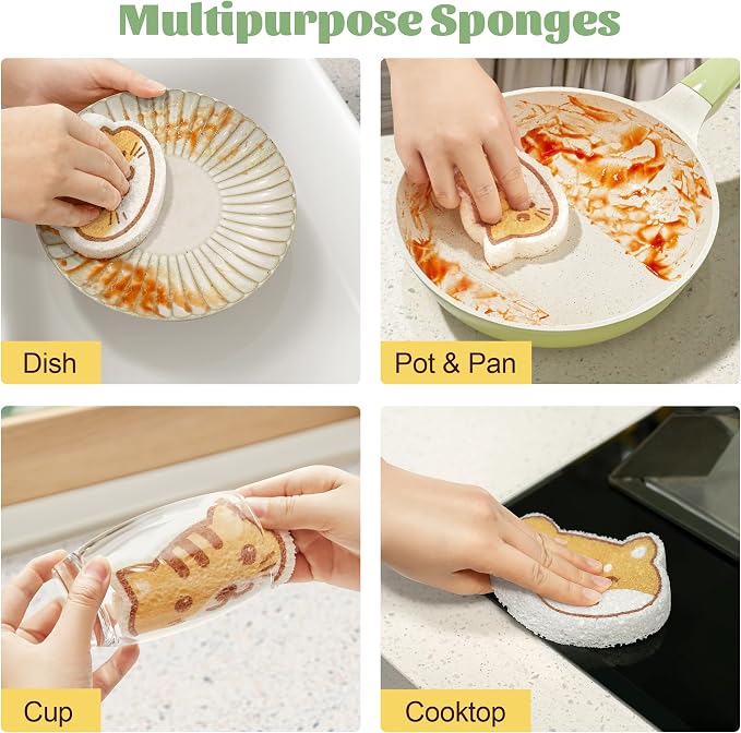 JOYMOOP Cartoon Kitchen Sponge, Cellulose Sponges - Image 4