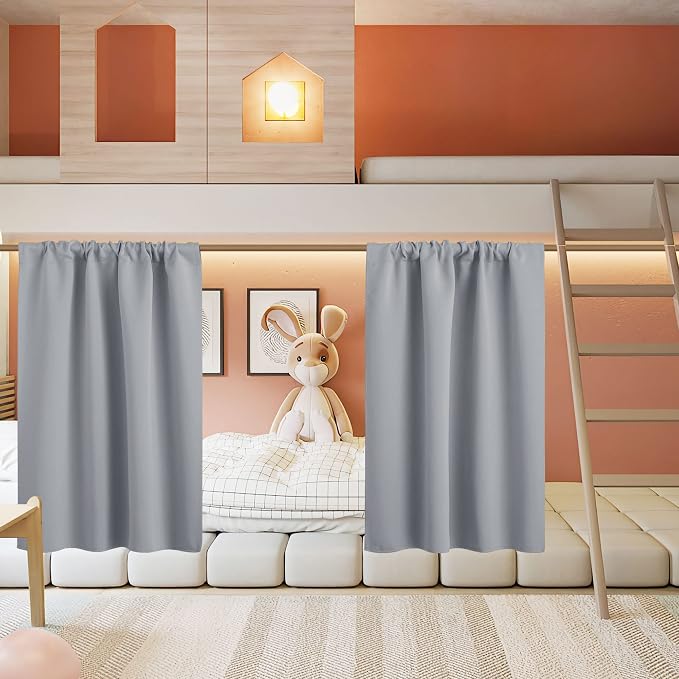 RYB HOME Curtains for Bedroom 63 inches Long, W 34 x L 63, 2 Panels - Image 5