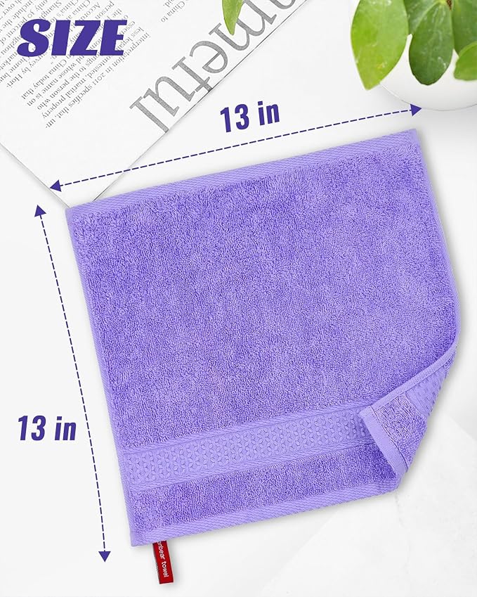Cleanbear Wash Cloths Cotton Facecloths, Large Face Cloths 6 Ultra-Soft - Image 2