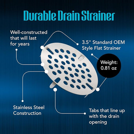 3.5-inch Commercial Sink Strainer on 3 Tier Sink Twist Waste Drain, Durable - Image 2