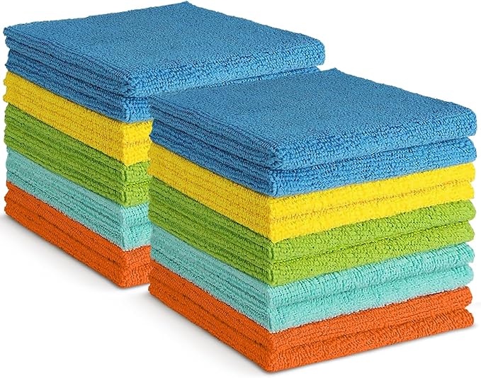 AIDEA Microfiber Cleaning Cloth, Soft Absorbent Rags, Microfiber Towels by AIDEAHOME