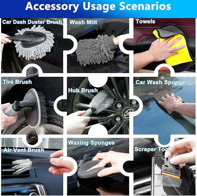 THINKWORK Car Wash Kit, Car Washing Brush - Image 7