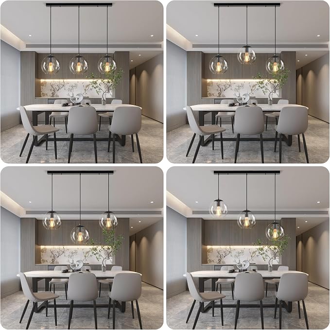 Globe Pendant Light, Modern Hanging Lighting Fixture, Classic Cluster Chandelier - Image 7
