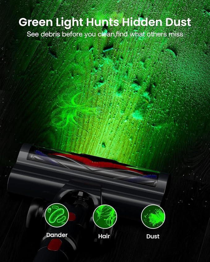 Cordless Vacuum Cleaner for Home, Upgraded 60Kpa Powerful Suction Pet Hair - Image 6