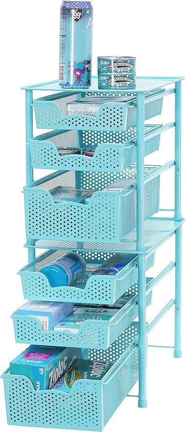 Simple Houseware Stackable 3 Tier Sliding Basket Organizer Drawer - Image 6