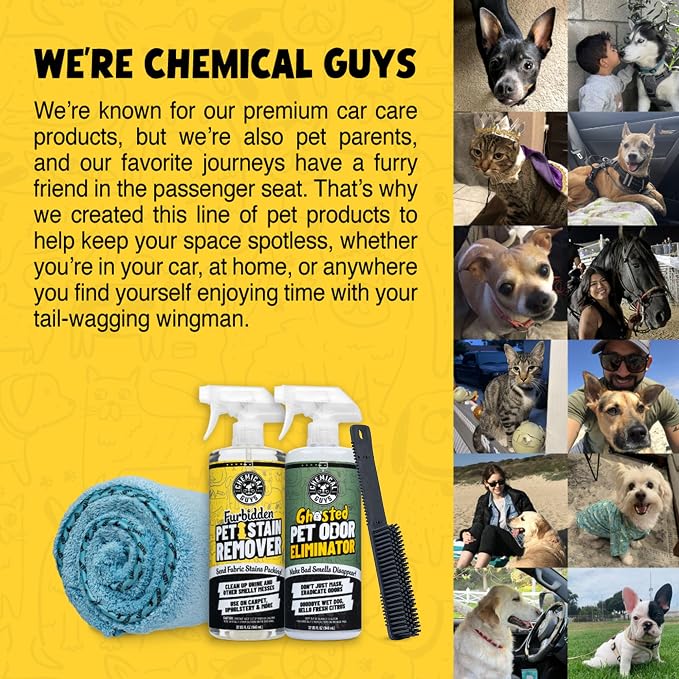 Chemical Guys Professional Rubber Pet Hair Removal Brush – Multi Surface - Image 6