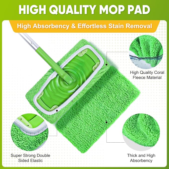 6-Pack Reusable Microfiber Mop Pads Compatible - Image 3