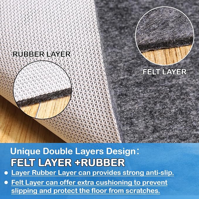 Non-Slip Rug Pads 4 x4 ft, 100% Waterproof Rugs Non Skid Rug Pad - Image 8