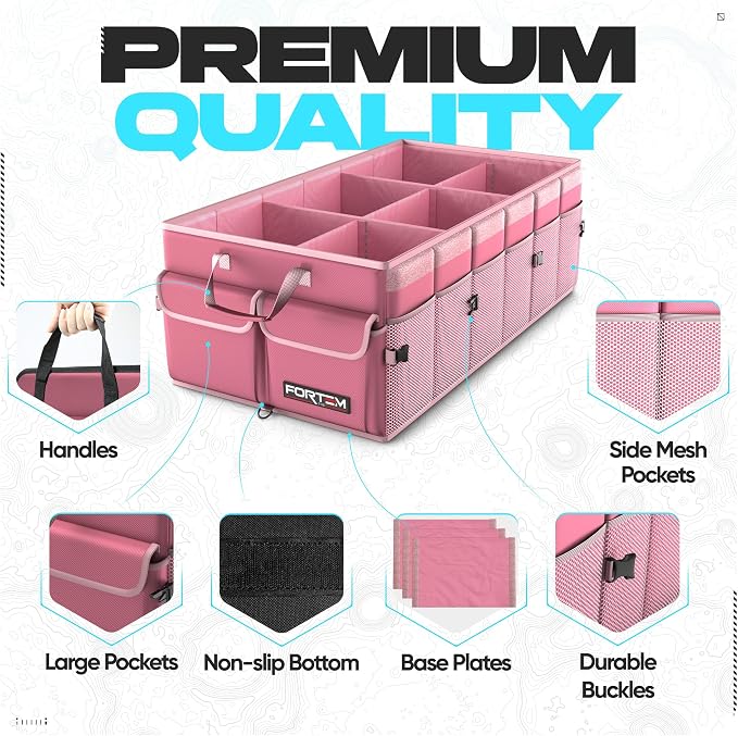 FORTEM Trunk Organizer For SUV Car Trunk Organizer, Foldable Storage, Car - Image 2