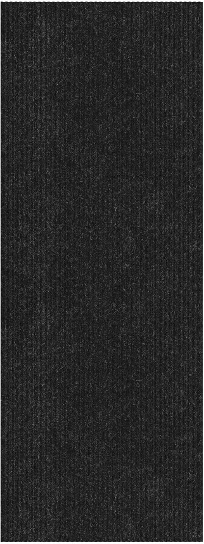sigun Modern Non-Slip Hallway Runner Rug – Washable, Stain-Resistant & Custom Size – Durable Indoor/Outdoor Carpet for Entryway, Kitchen, Porch, Balcony, Patio & Garage – High-Traffic | Black - 4 x 18