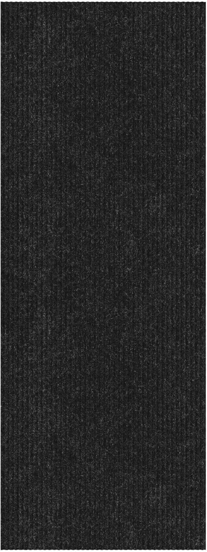 sigun Modern Non-Slip Hallway Runner Rug – Washable, Stain-Resistant & Custom Size – Durable Indoor/Outdoor Carpet for Entryway, Kitchen, Porch, Balcony, Patio & Garage – High-Traffic | Black - 2 x 23