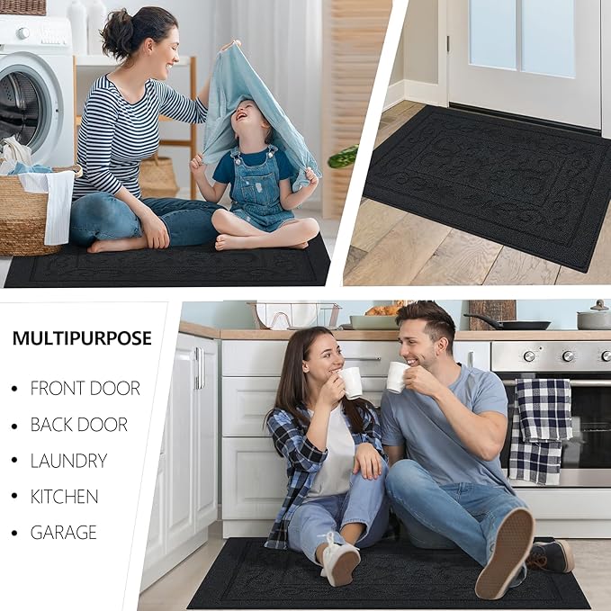 FONEYI Indoor Door Mat 36" x 59", Dirt Trapper Door Mats Non-Slip Entryway Rugs - Image 6