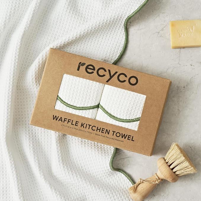 RECYCO Waffle Kitchen Towel Set of 2 - Image 7