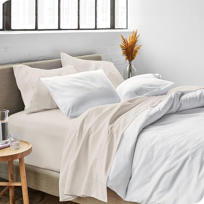 Bare Home California King Sheet Set - 1800 Ultra-Soft Microfiber Bed Sheets - Double Brushed - Deep Pockets - Easy Fit - 4 Piece Set - Bed Sheets (Cal King, Wheat)