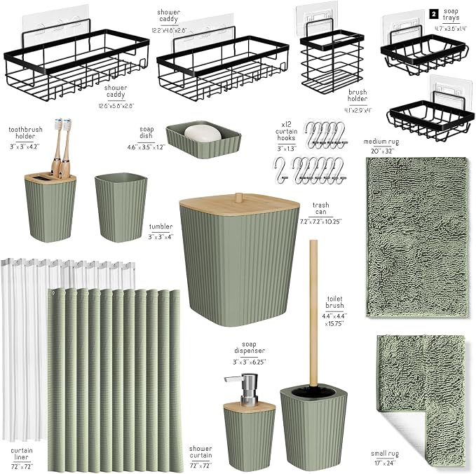 Clara Clark Bathroom Accessories Set - Image 3