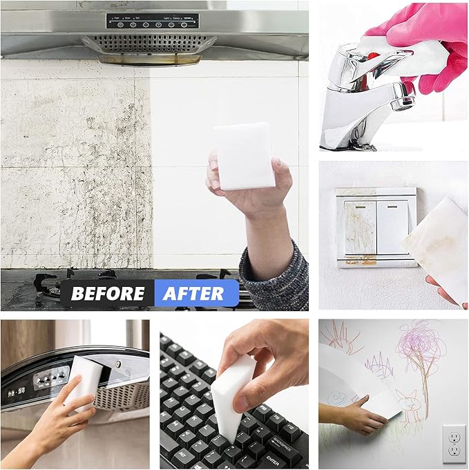 100Pack Magic Sponge Eraser, Extra Thick Melamine Foam Sponge in Bulk - Image 2
