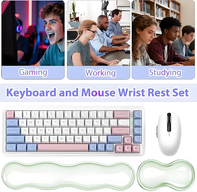 Gel Keyboard and Mouse Wrist Rest Set, 2-PC Cute Wrist Rest - Image 6
