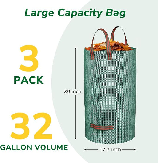 GreatBuddy 32 Gallon Reusable Yard Waste Bag, Heavy Duty, Upright Lawn Bags - Image 2