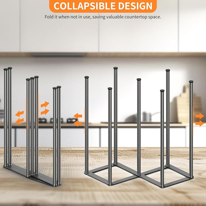 Foldable Bottle Drying Rack, Baby Bottle Drying Rack, Collapsible Cup Draining - Image 4