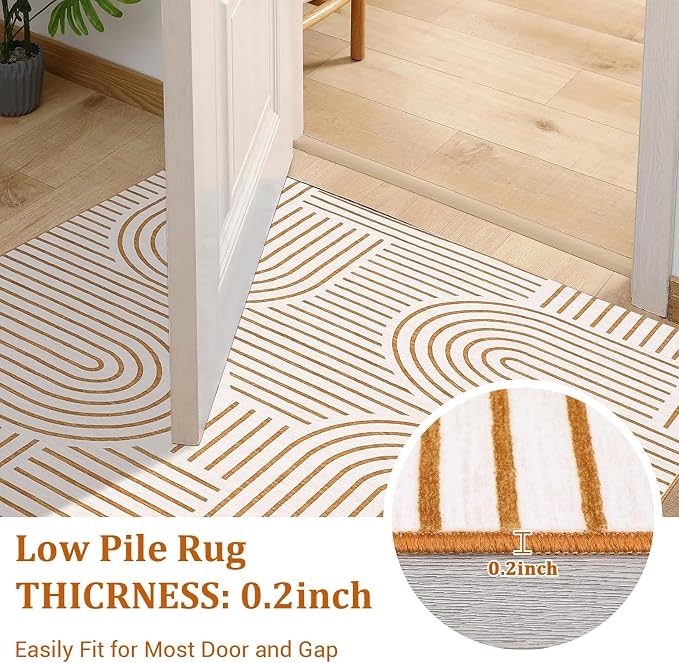 Modern Rug 2.5x8 Runners for Hallways, Abstract Kitchen Runner Rugs Non Slip - Image 6