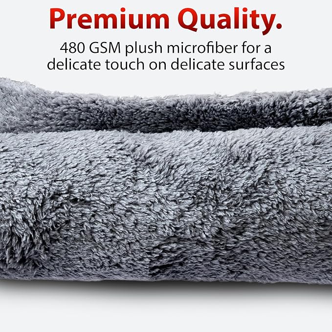 Adam's Borderless Grey Microfiber Towel - Image 3