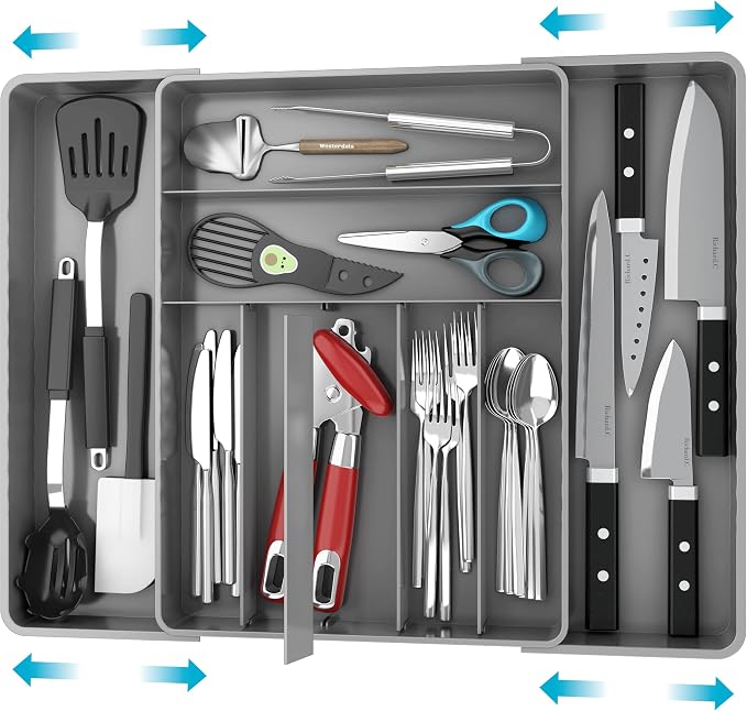 Simple Houseware Expandable Kitchen Drawer Flatware Organizer by SimpleHouseware