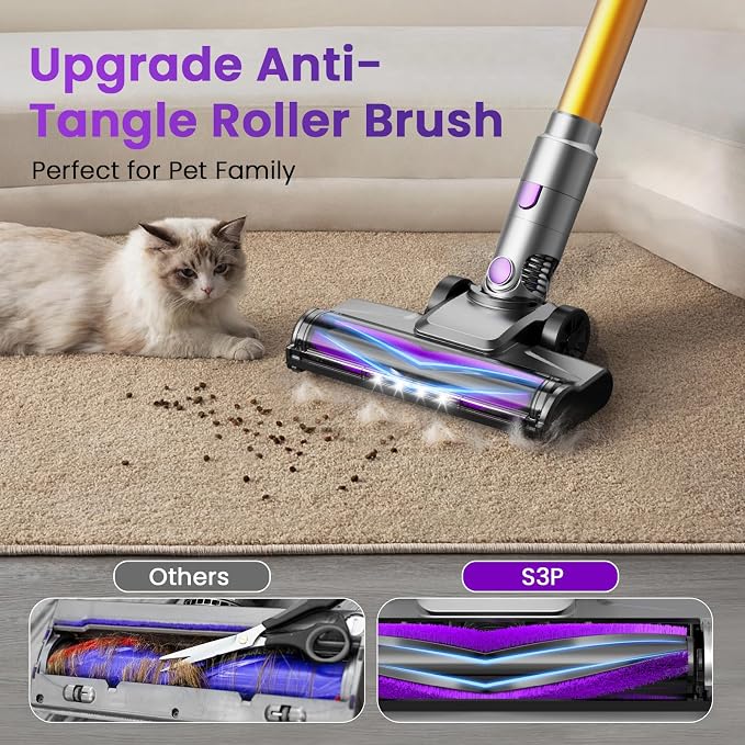 S3P Cordless Vacuum Cleaner, 45kPa Powerful Suction Vacuum Cleaners - Image 5