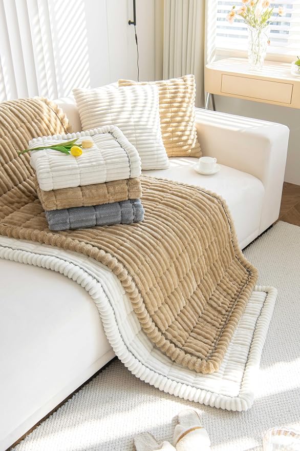 OTOB Dog Couch Covers for 3 Cushion Washable Non Slip Plush Pet Friendly Bed - Image 8