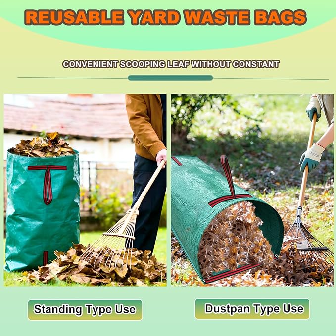 72 Gallon Leaf Collector, Reusable Yard Dustpan-Type Garden Bag, Heavy Leaf - Image 6