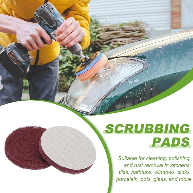 Power Scrub Pads, Scrubbing Pads 320 Grits Scouring Discs - Image 5