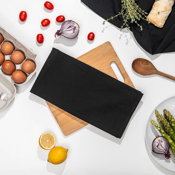 Organic Cotton Black Tea Towels - Image 4