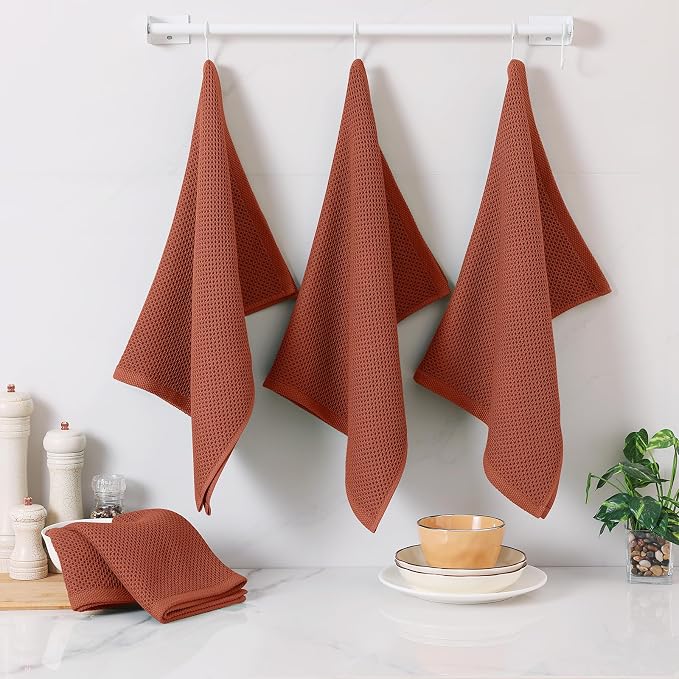 Homaxy 100% Cotton Waffle Weave Kitchen Dish Towels, Ultra Soft Absorbent Quick - Image 6