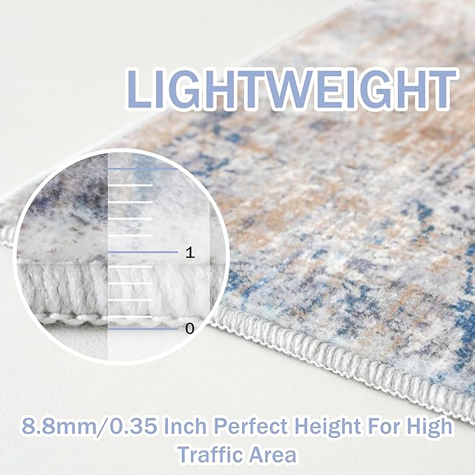 IOHOUZE Abstract Runner Rug 2x10 Ft Washable Runners - Image 5