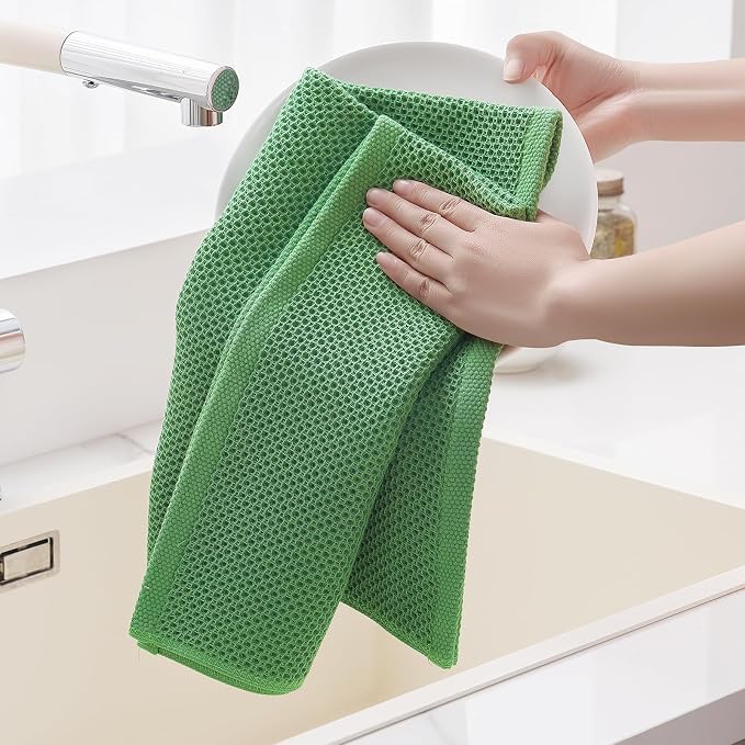 Homaxy 100% Cotton Waffle Weave Kitchen Dish Towels, Ultra Soft Absorbent Quick - Image 4