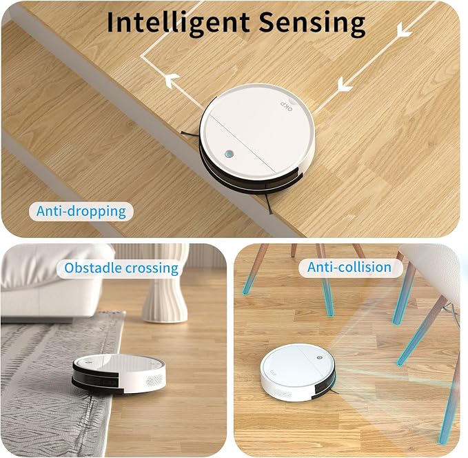 OKP K5 Robot Vacuum Cleaner, No Tangled Hair, Super Thin, 2500pa Suction - Image 6